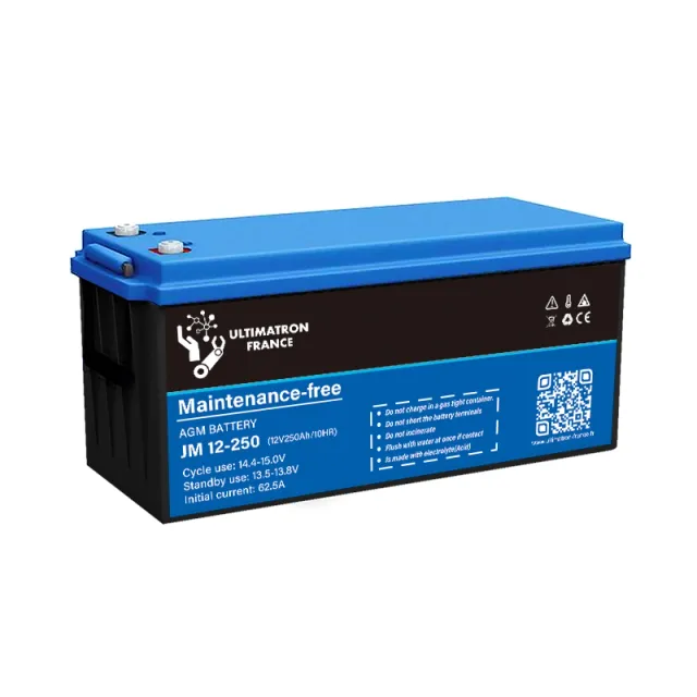 Ultimatron AGM 12V 250Ah batterie AGM décharge lente 3000Wh