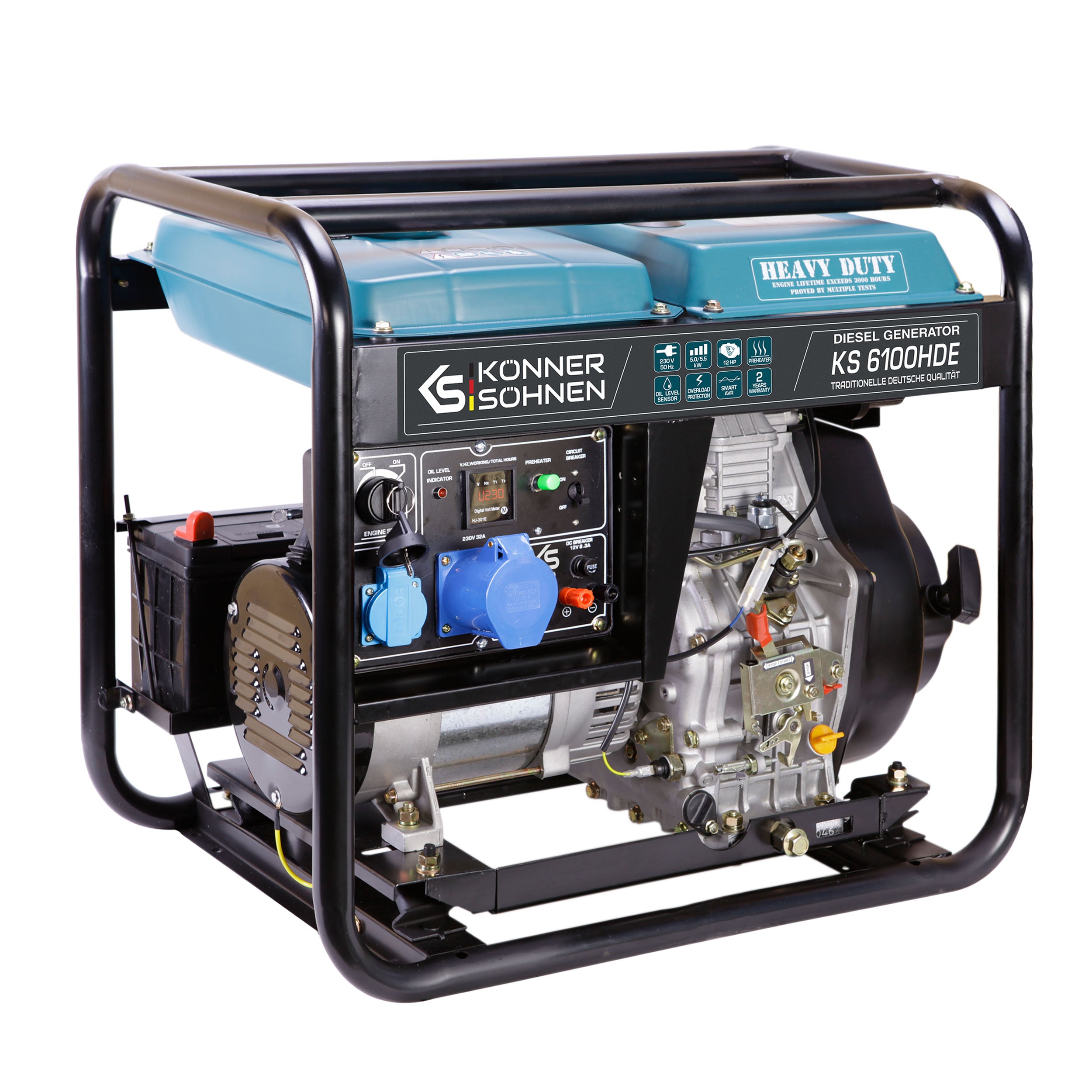 Könner & Söhnen HEAVY DUTY KS 6100HDE groupe diesel 5500W