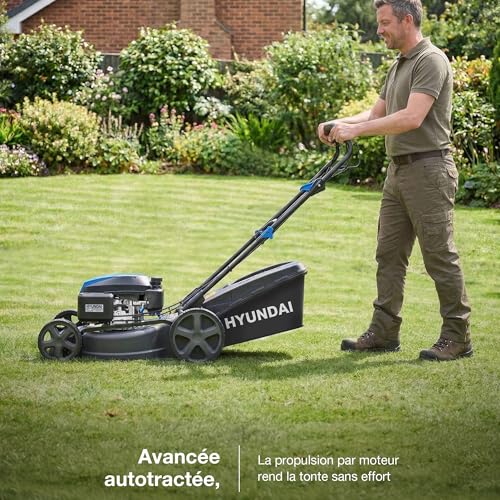 Hyundai HYM18150SPX tondeuse thermique autotractée 46 cm 60 L