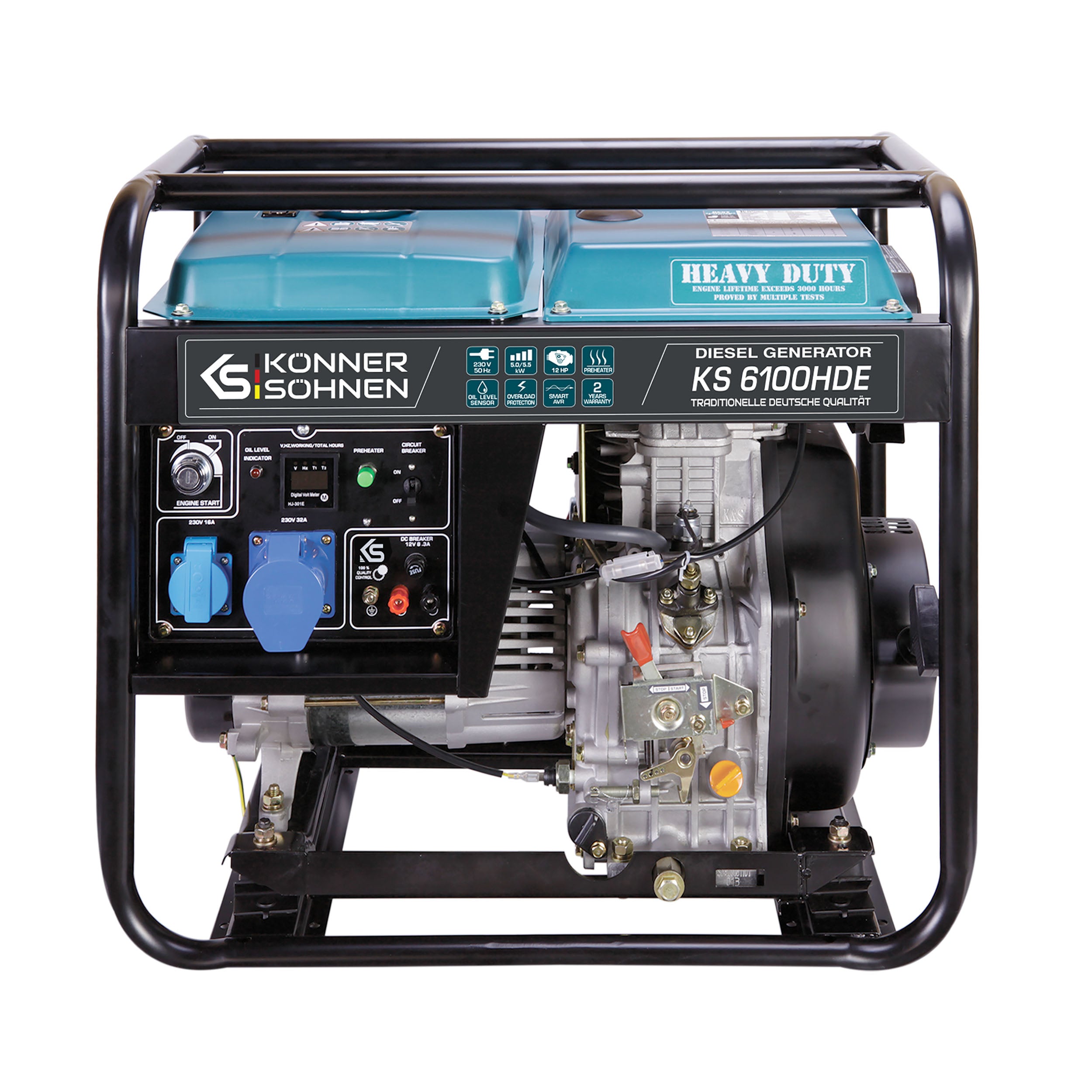 Könner & Söhnen HEAVY DUTY KS 6100HDE groupe diesel 5500W