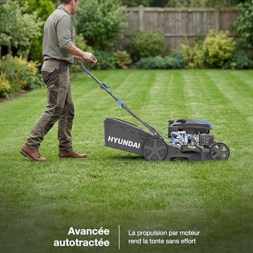 Hyundai HYM17150SPX tondeuse thermique autotractée 43 cm 4-en-1