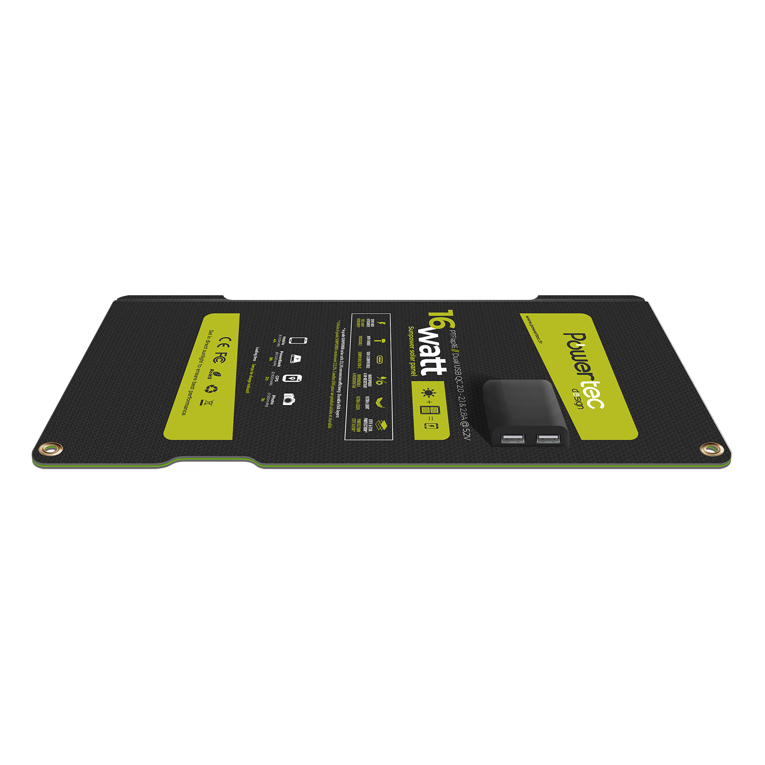 POWERTEC Bikepacker Kit PT Flap 16 + Batterie 20000 mAh