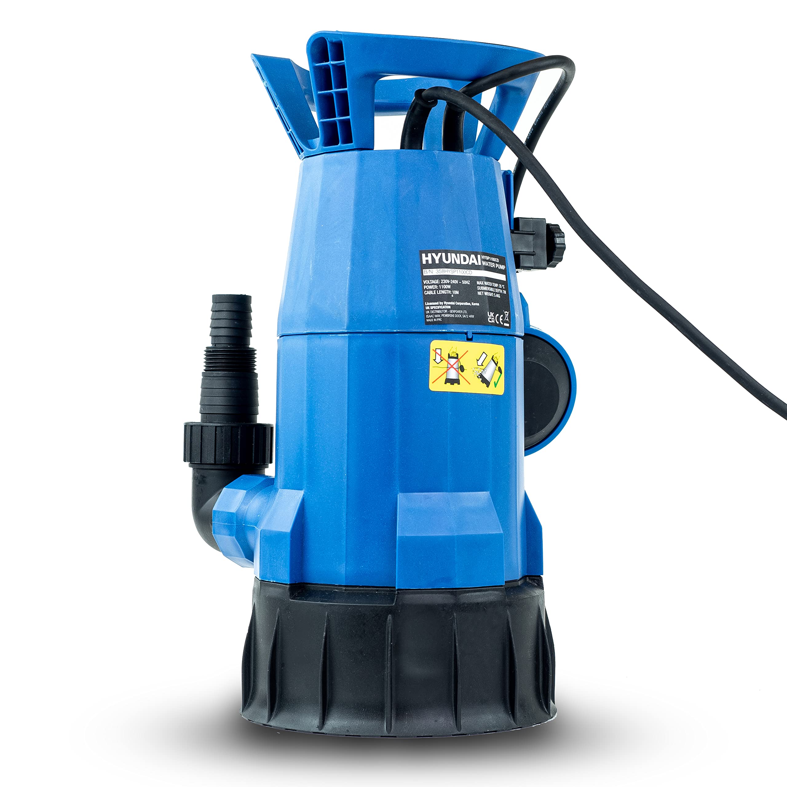 Hyundai HYSP1100CD pompe submersible 1100W 233L/min 7m