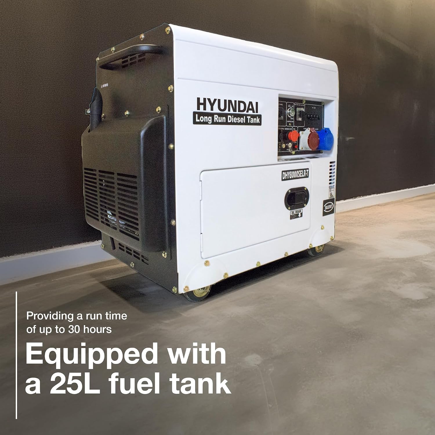 Hyundai DHY8000SELR-T groupe électrogène diesel 5,8 kW silencieux
