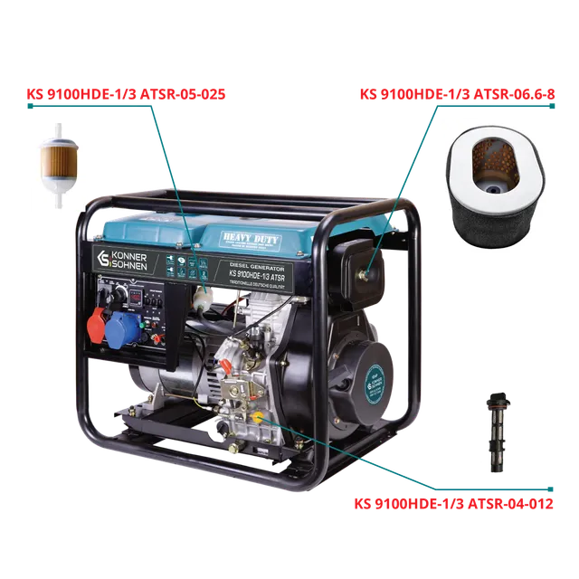 Könner & Söhnen HEAVY DUTY Kit Filtres Générateur Diesel