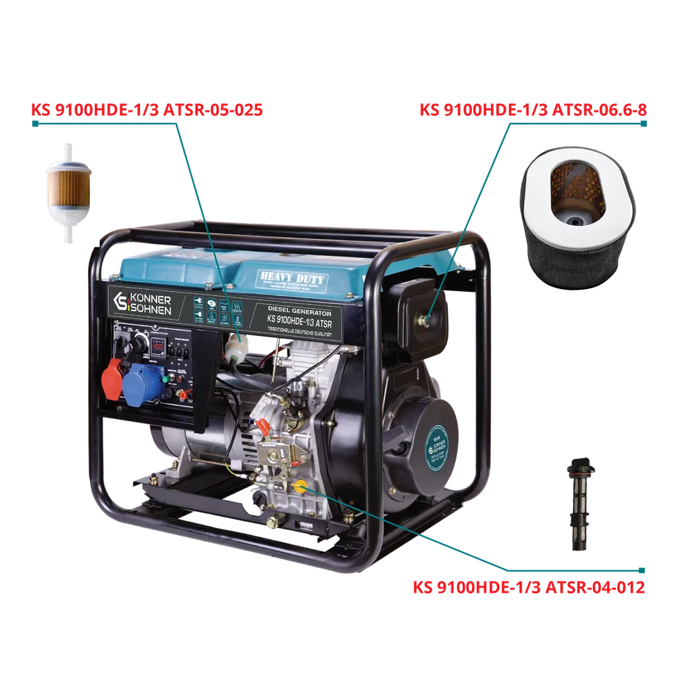 Könner & Söhnen HEAVY DUTY Kit Filtres Générateur Diesel
