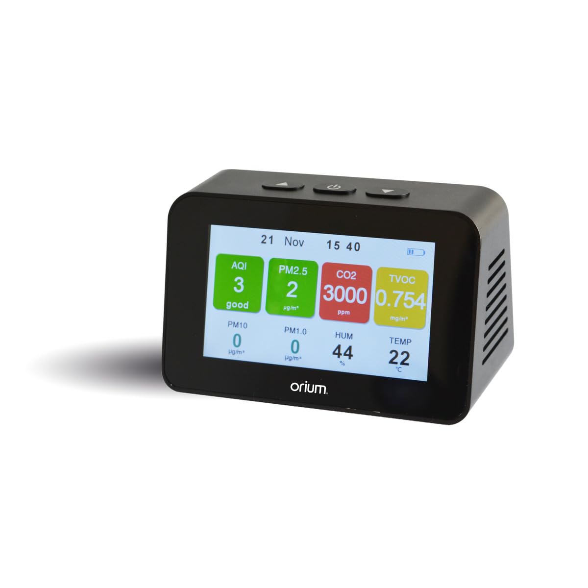Orium Quaelis 34 mesureur air CO2 PM2.5 écran LCD