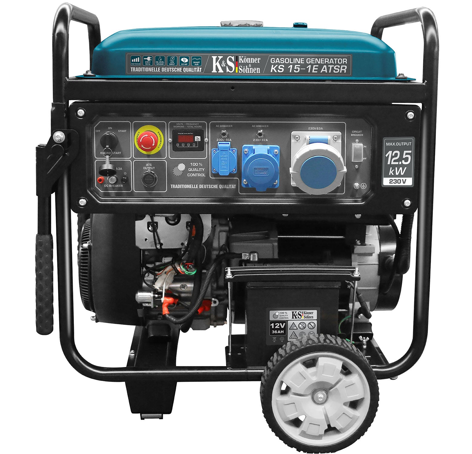 Könner & Söhnen KS 15-1E ATSR groupe essence 230V ATS