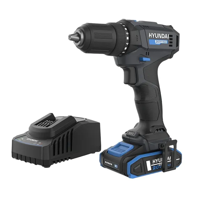 Hyundai perceuse visseuse 20V 40Nm batterie 2Ah incluse