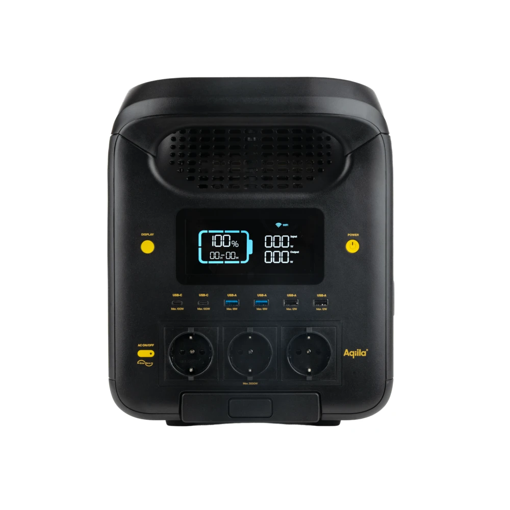 POWERTEC S3000V2 Station d'énergie portable 3000W 2560Wh