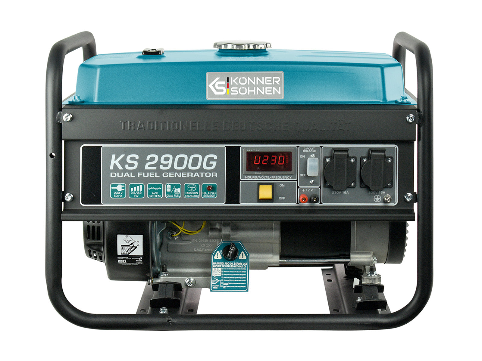 Könner & Söhnen KS 2900G Groupe dual fuel gaz-essence