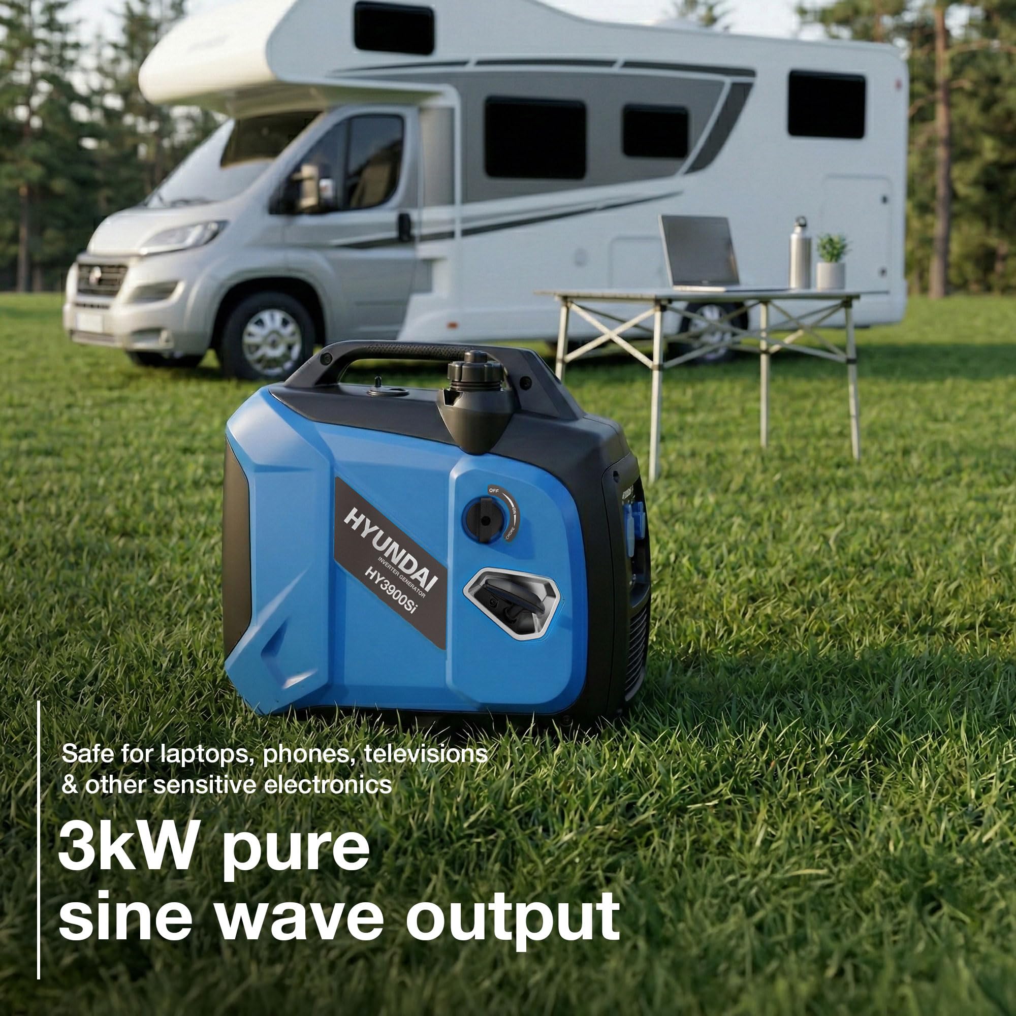 Hyundai Generator HY3900Si groupe inverter essence 3300W caravane