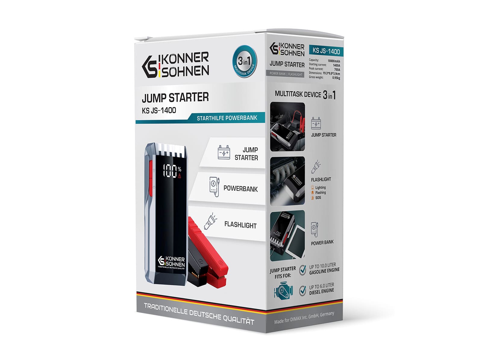 Könner & Söhnen K&S BASIC JS-1400 booster batterie 1400A