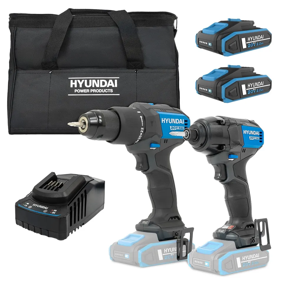 Hyundai HD20X-60 ID20X-230 Kit perceuses 20V 2x2Ah