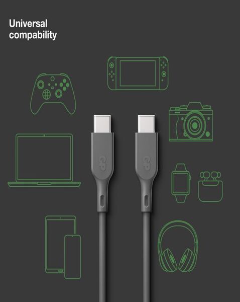 Powertec Câble USB-C vers USB-C 60W 1m charge rapide
