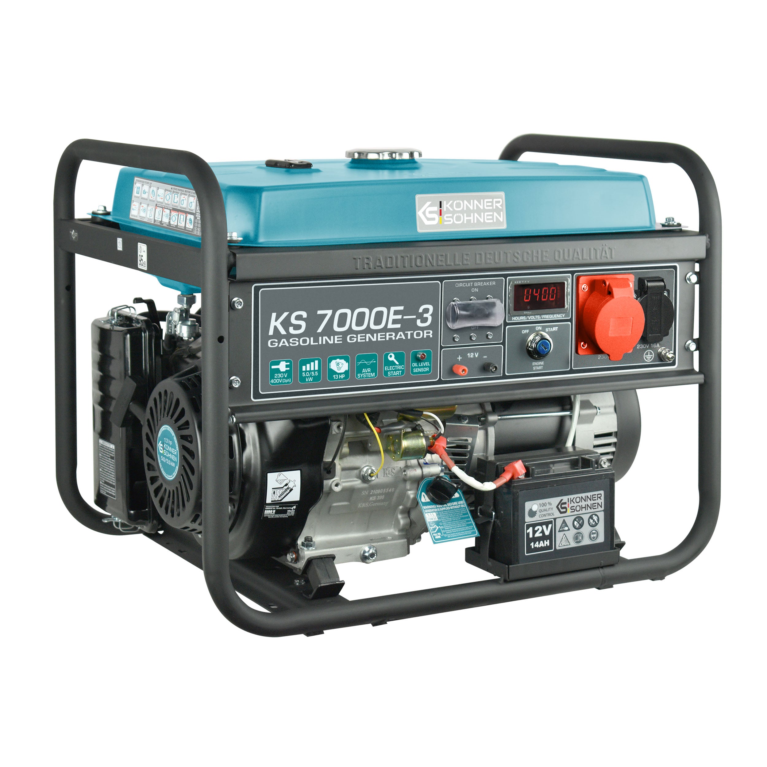 Könner & Söhnen K&S BASIC KS 7000E-3 groupe triphasé essence 5500W