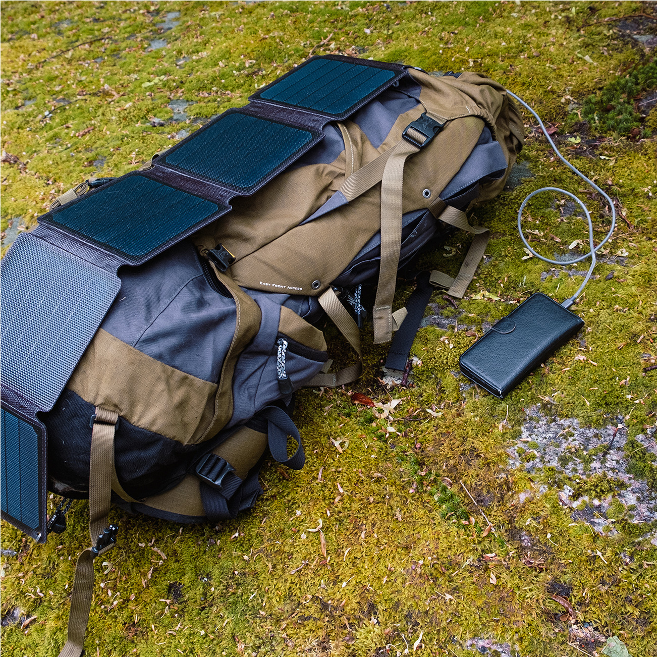 POWERTEC 40W chargeur solaire portable pliable SunPower USB-C