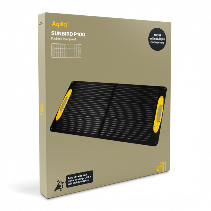 Powertec panneau solaire portable 100W 12V 4Kg valise