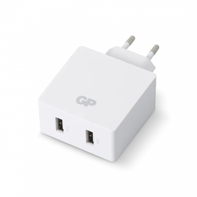Powertec chargeur secteur double USB-A 2x2,4A mural