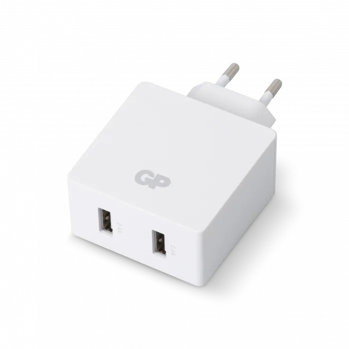 Powertec chargeur secteur double USB-A 2x2,4A mural