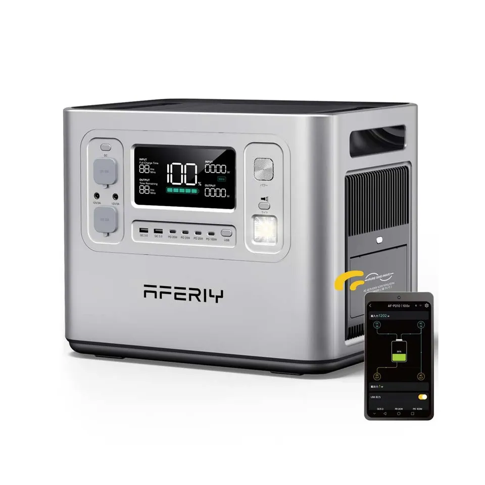 AFERIY Haven2400 P210 station énergie 2400W 2048Wh argent