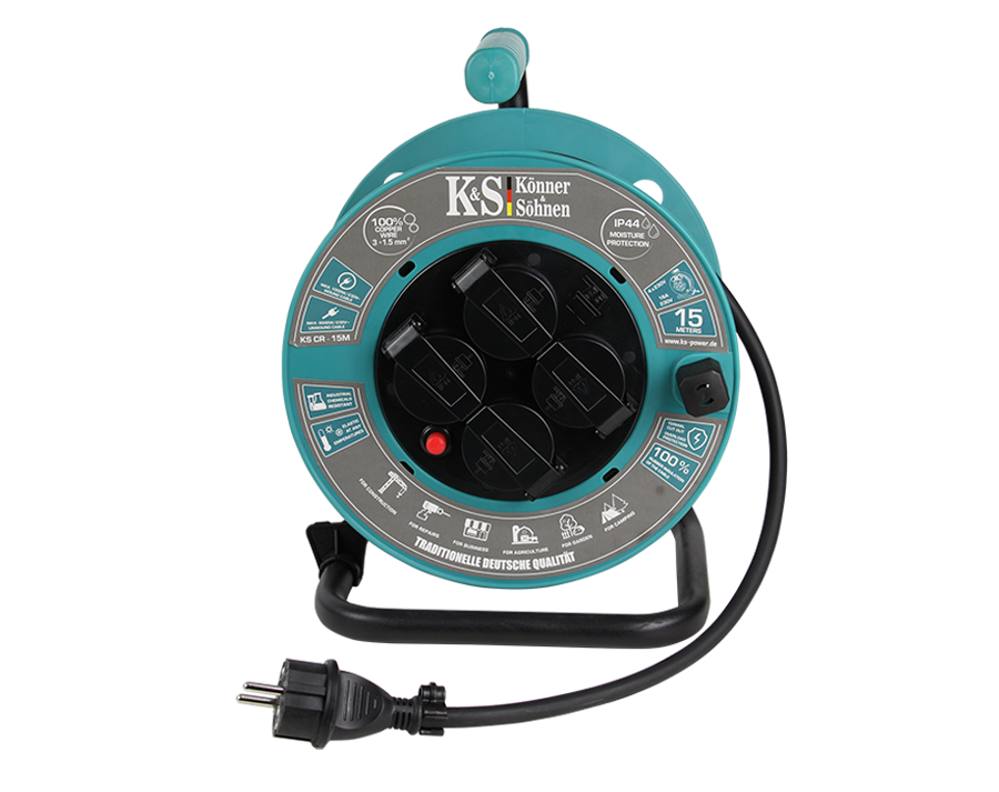 Könner & Söhnen K&S BASIC KS CR-15M rallonge 15 m IP44 4 prises