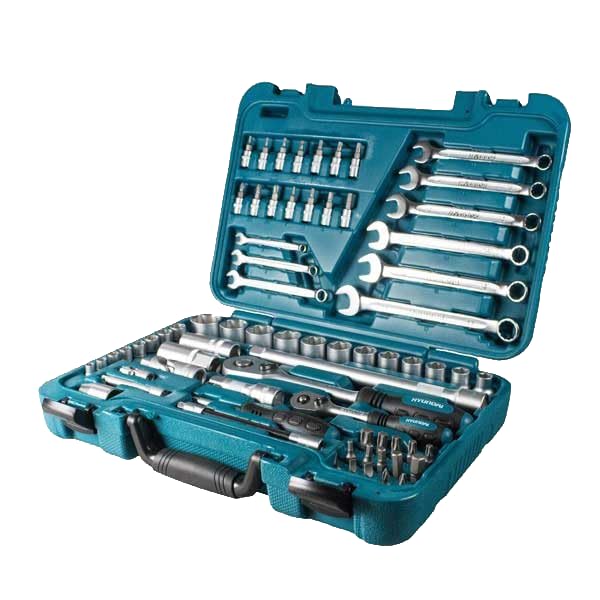 Hyundai K70 coffret douilles 70 pièces chrome-vanadium 1/2 1/4