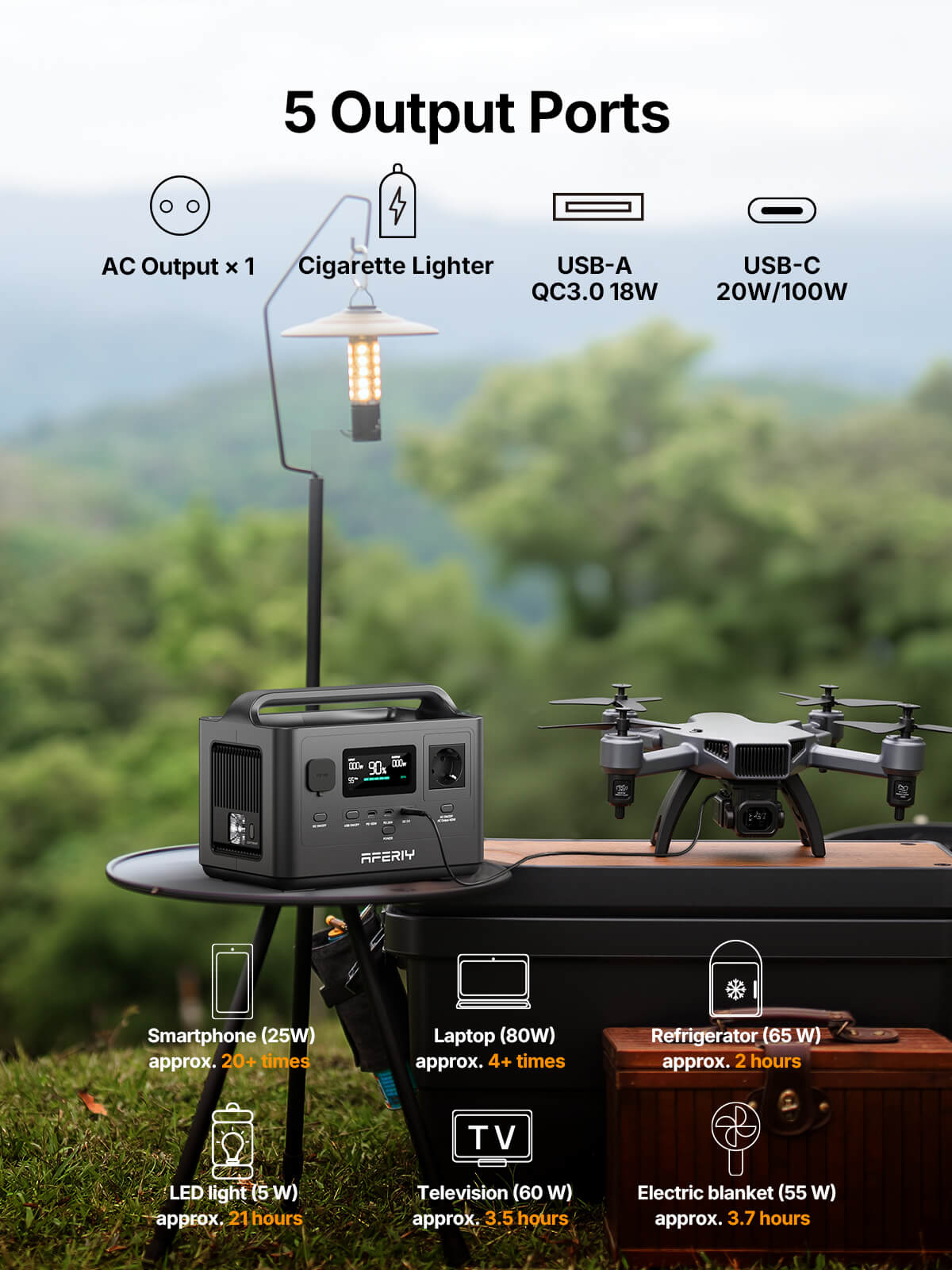 AFERIY Nomad400 P040 station énergie 400W 256Wh