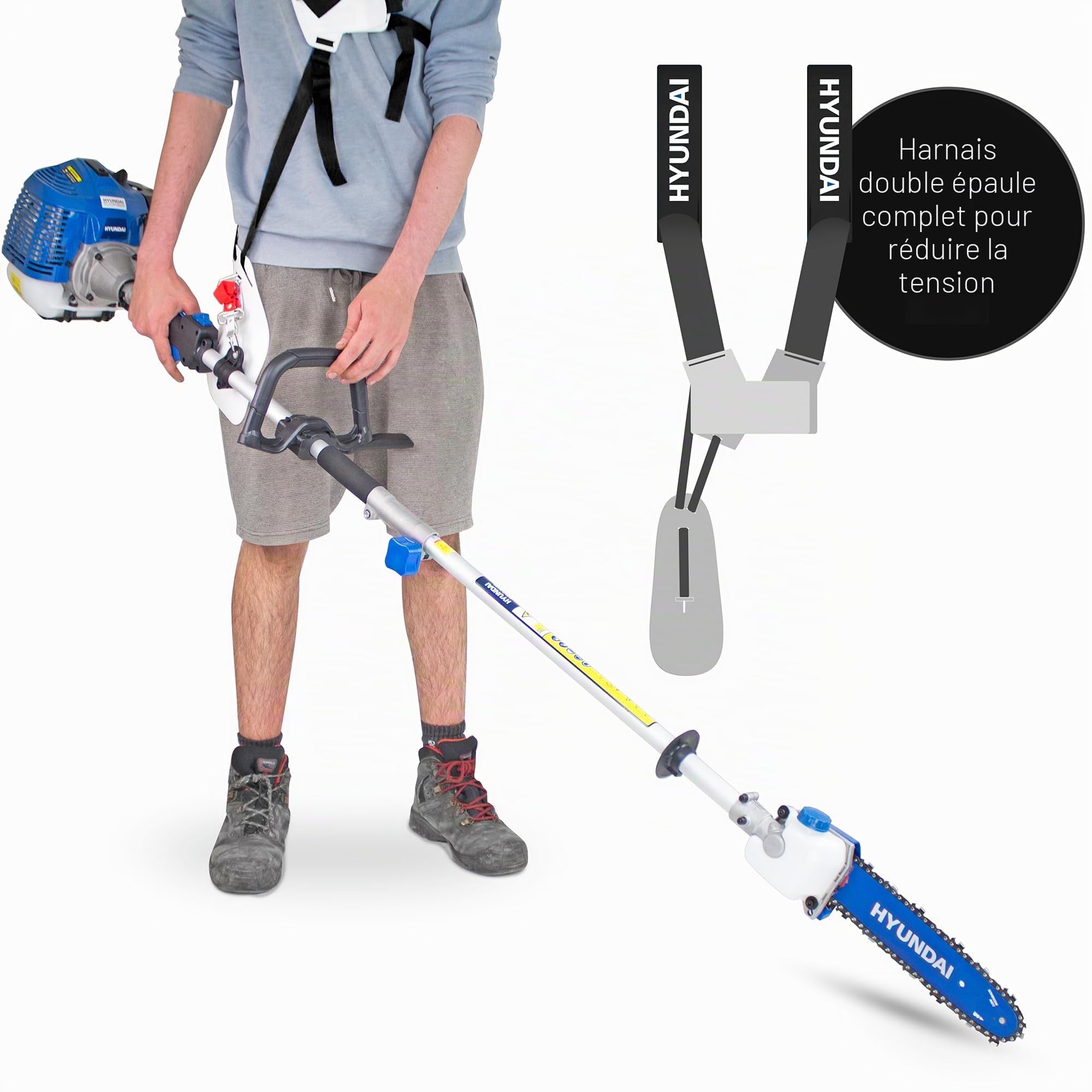 Hyundai Garden Tools HYPS5200X tronçonneuse perche 52 cc 2,7 m