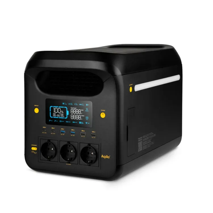 POWERTEC Groupe 1800W station d'énergie portable 1229Wh portable