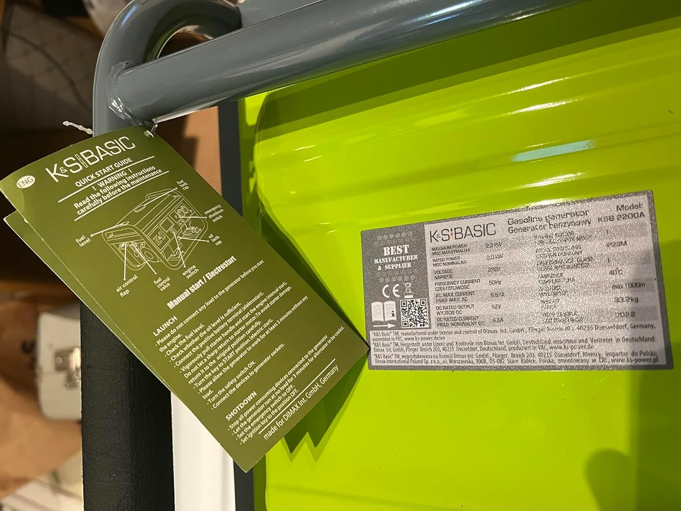 Könner & Söhnen KSB 2200A groupe électrogène essence 2,2 kW