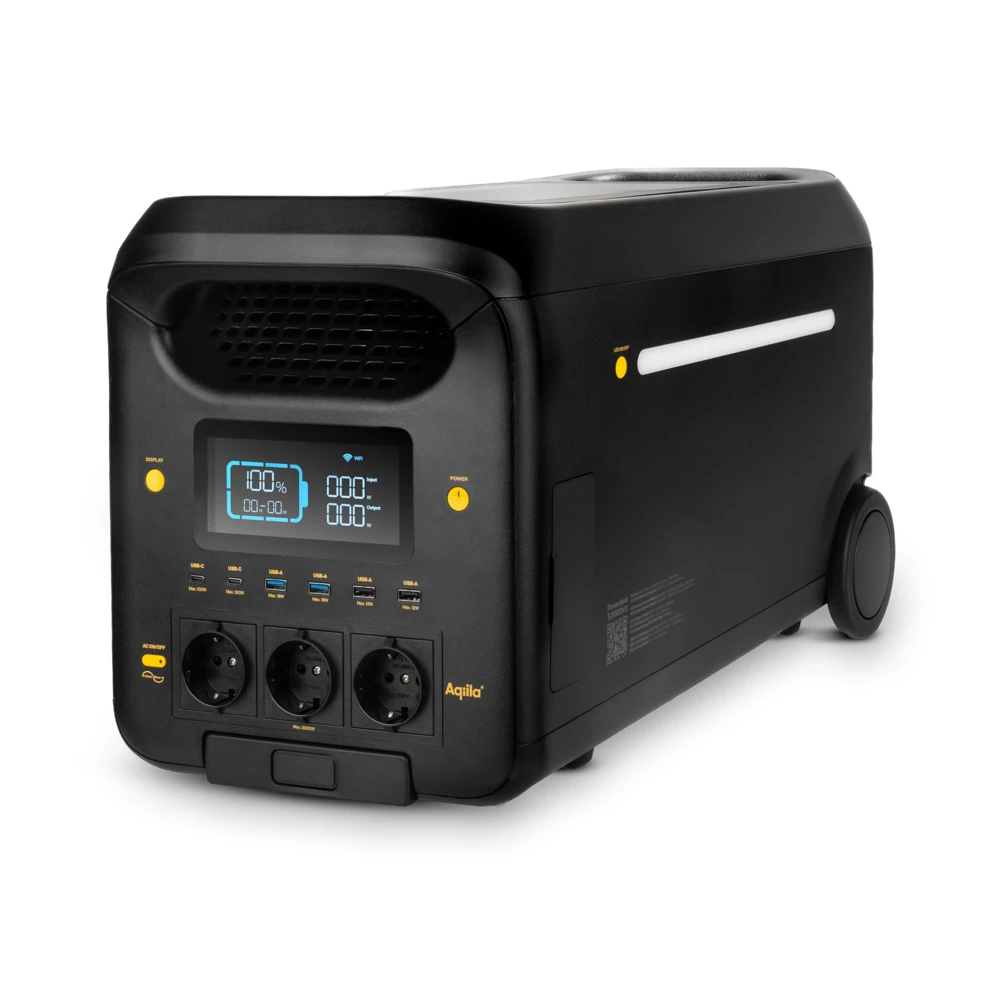 POWERTEC S3000V2 Station d'énergie portable 3000W 2560Wh