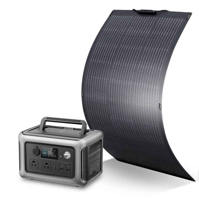 ALLPOWERS R600 station d'énergie portable 600W kit SF100 100W noir