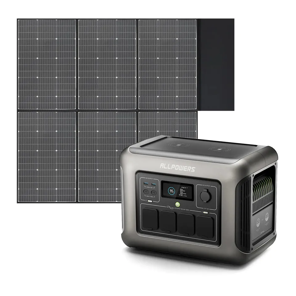 ALLPOWERS Solar Generator R1500 station énergie 1152Wh 1800W + panneau 600W