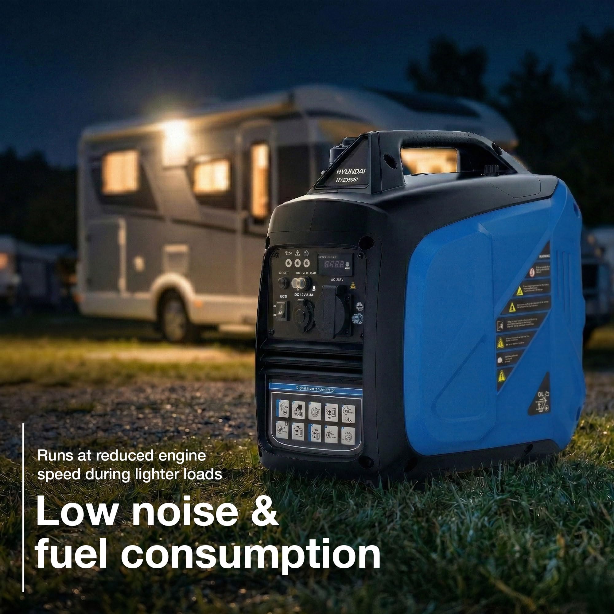 Hyundai Generator HY2350Si groupe électrogène inverter 2000W essence 62 dBA