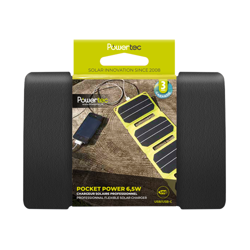 POWERTEC Baroudeur LIGHT Kit panneau 6,5W + 10000 mAh