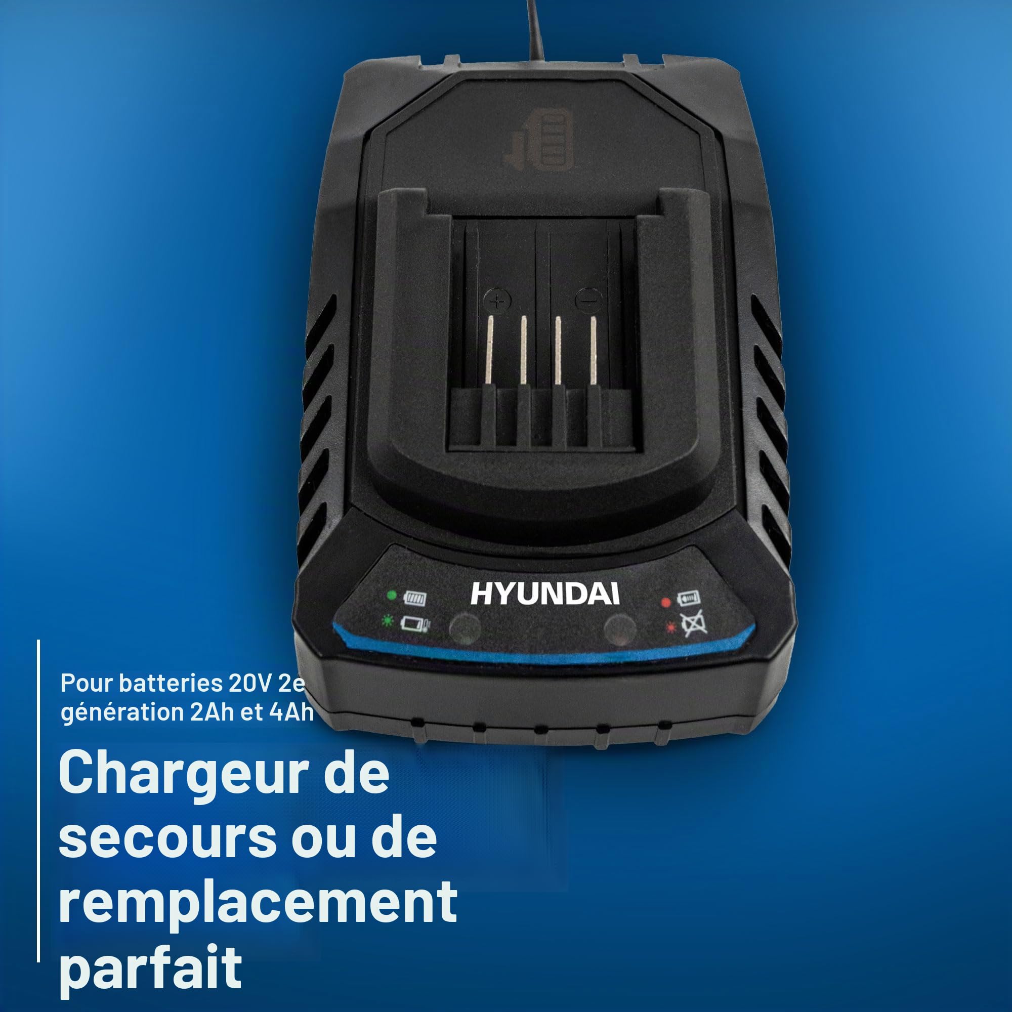 Hyundai C20-2 chargeur batterie 20V 2A rapide