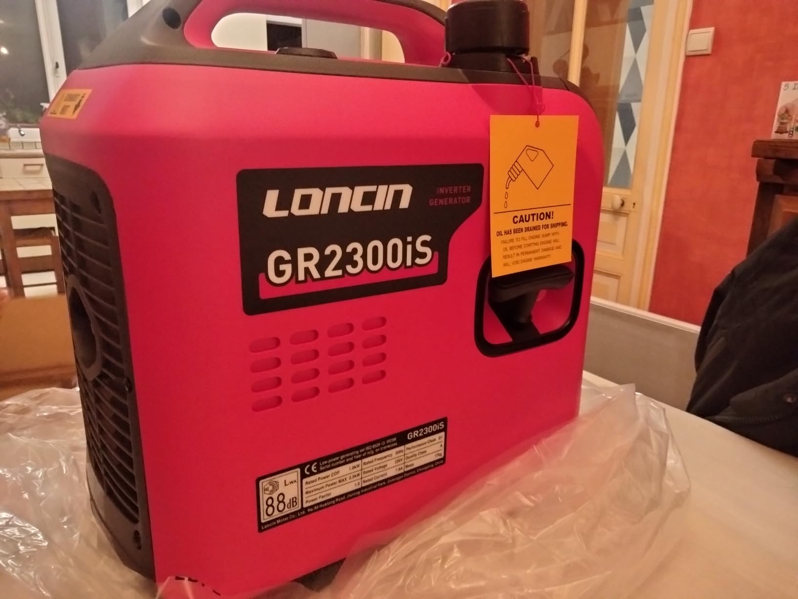 Loncin GR2300iS groupe électrogène inverter 2300W USB rouge