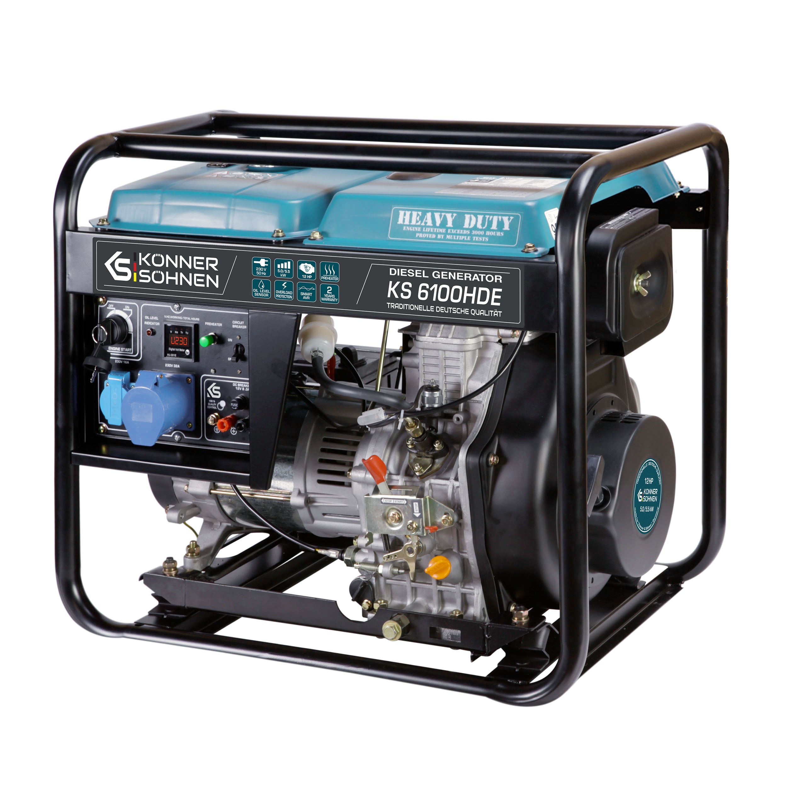 Könner & Söhnen HEAVY DUTY KS 6100HDE groupe diesel 5500W