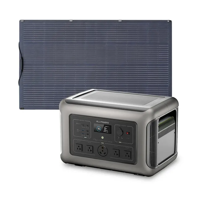 ALLPOWERS R3500 station d'énergie portable 3200W kit SF200 200W