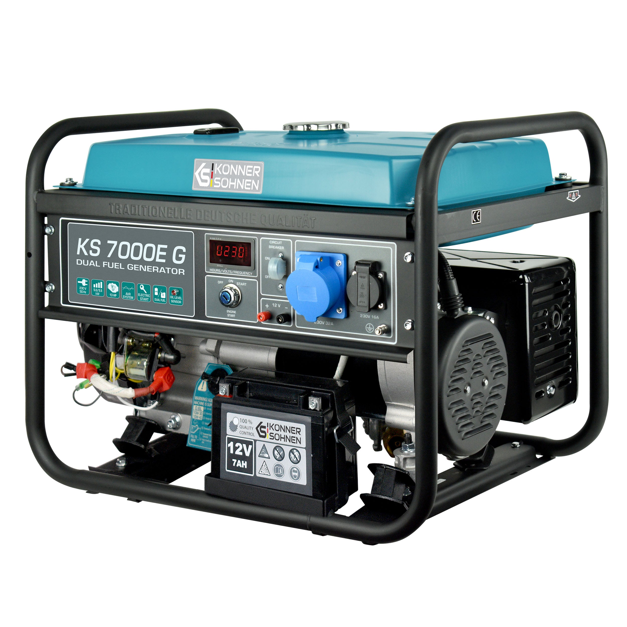 Könner & Söhnen DUAL FUEL KS 7000E G groupe électrogène essence-gaz 6 kW