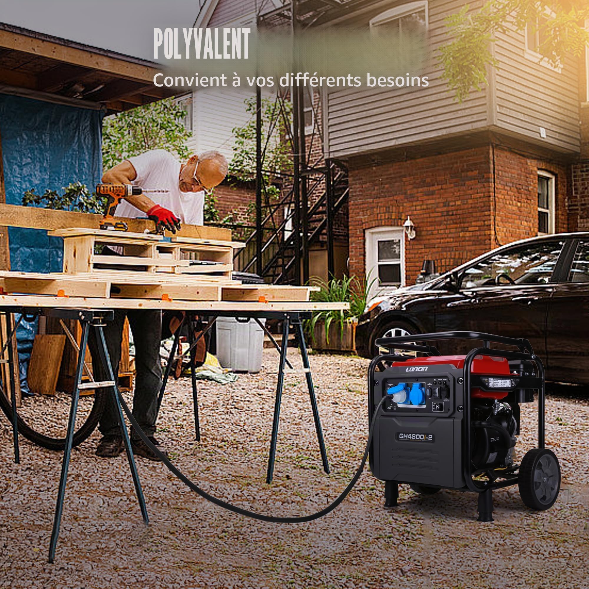 Loncin Recreation 3500W groupe électrogène inverter essence 7L