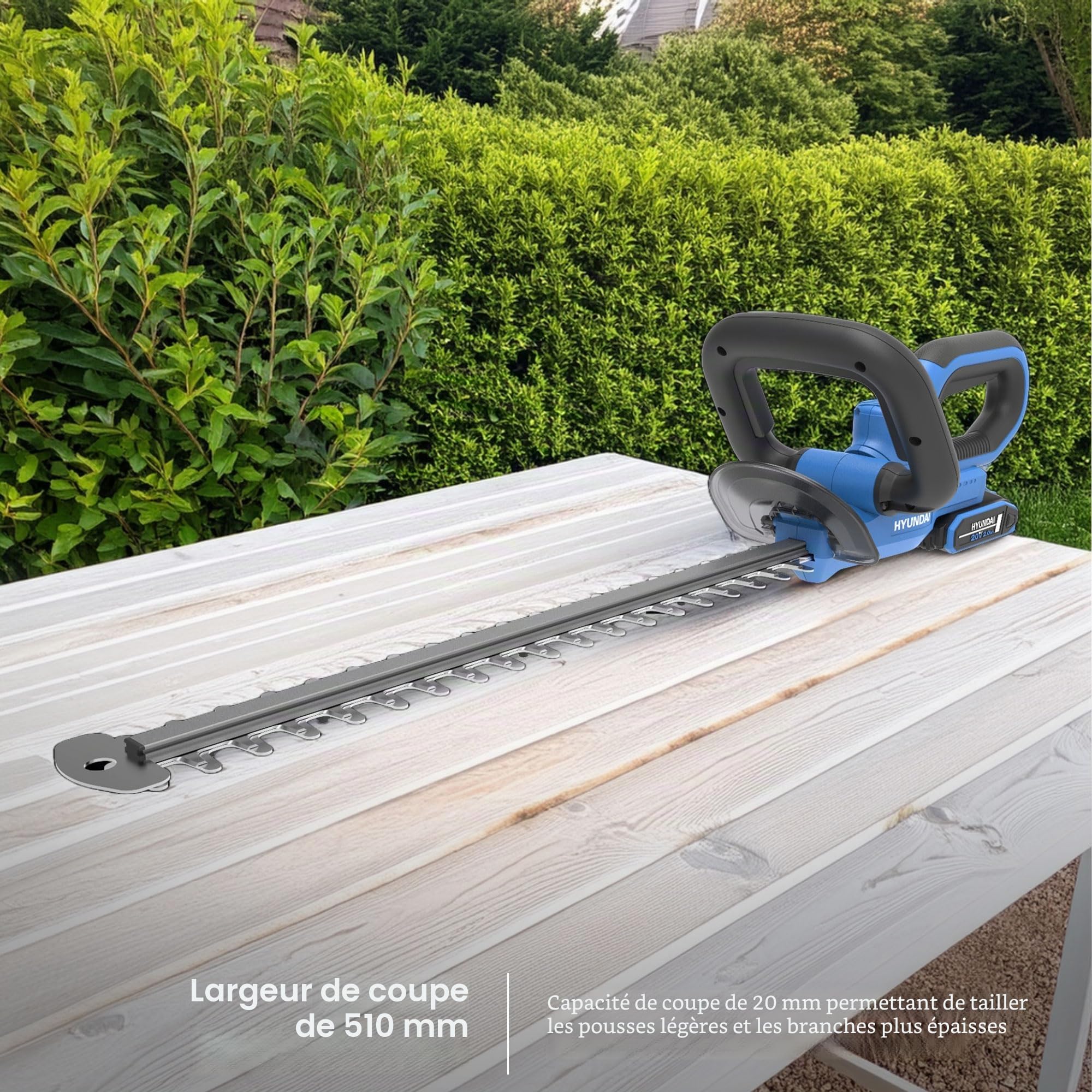 Hyundai Garden Tools HY20CHT taille-haie sans fil 20V 510 mm