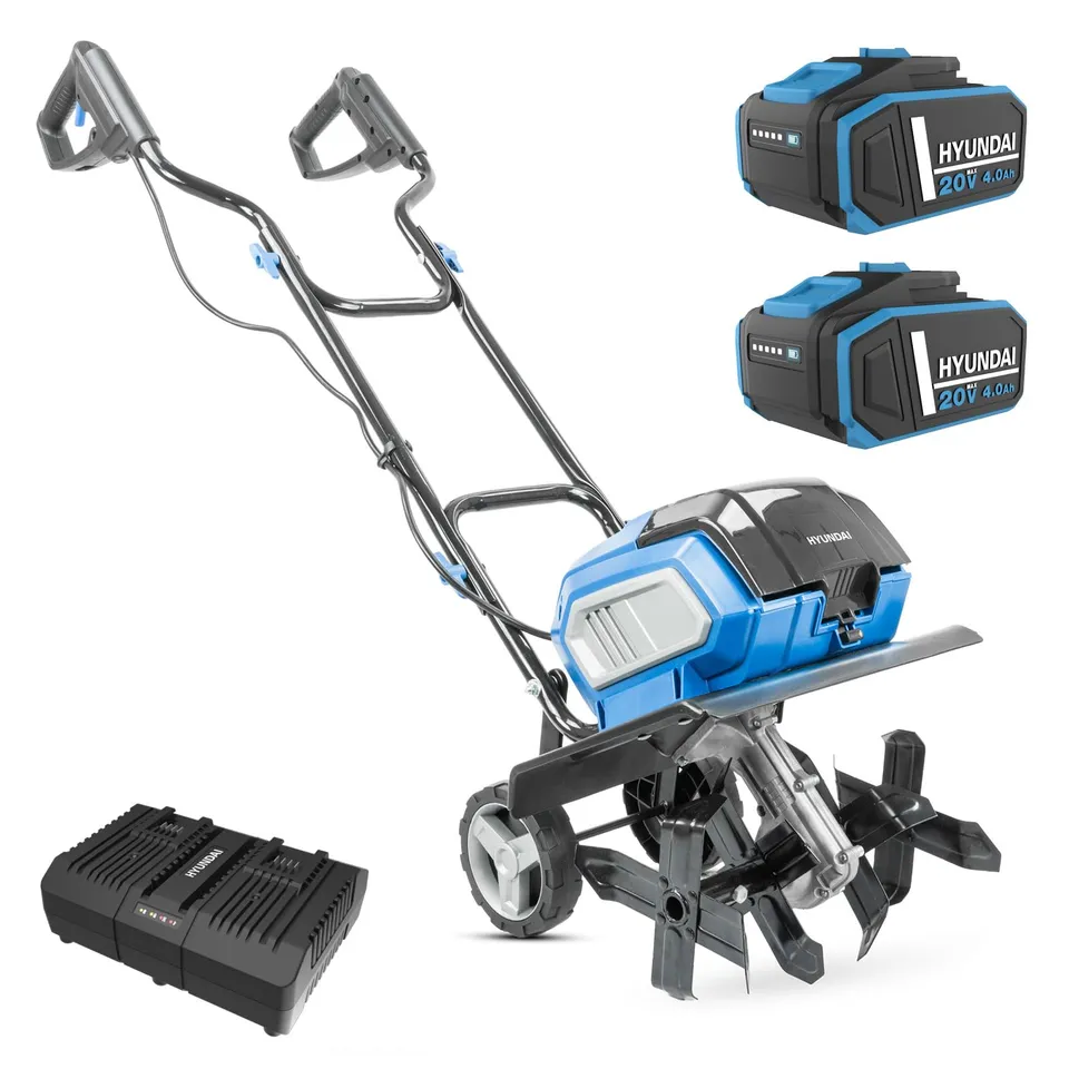 Hyundai HY40CT36 Motoculteur 40V 35cm 205mm 2x4Ah