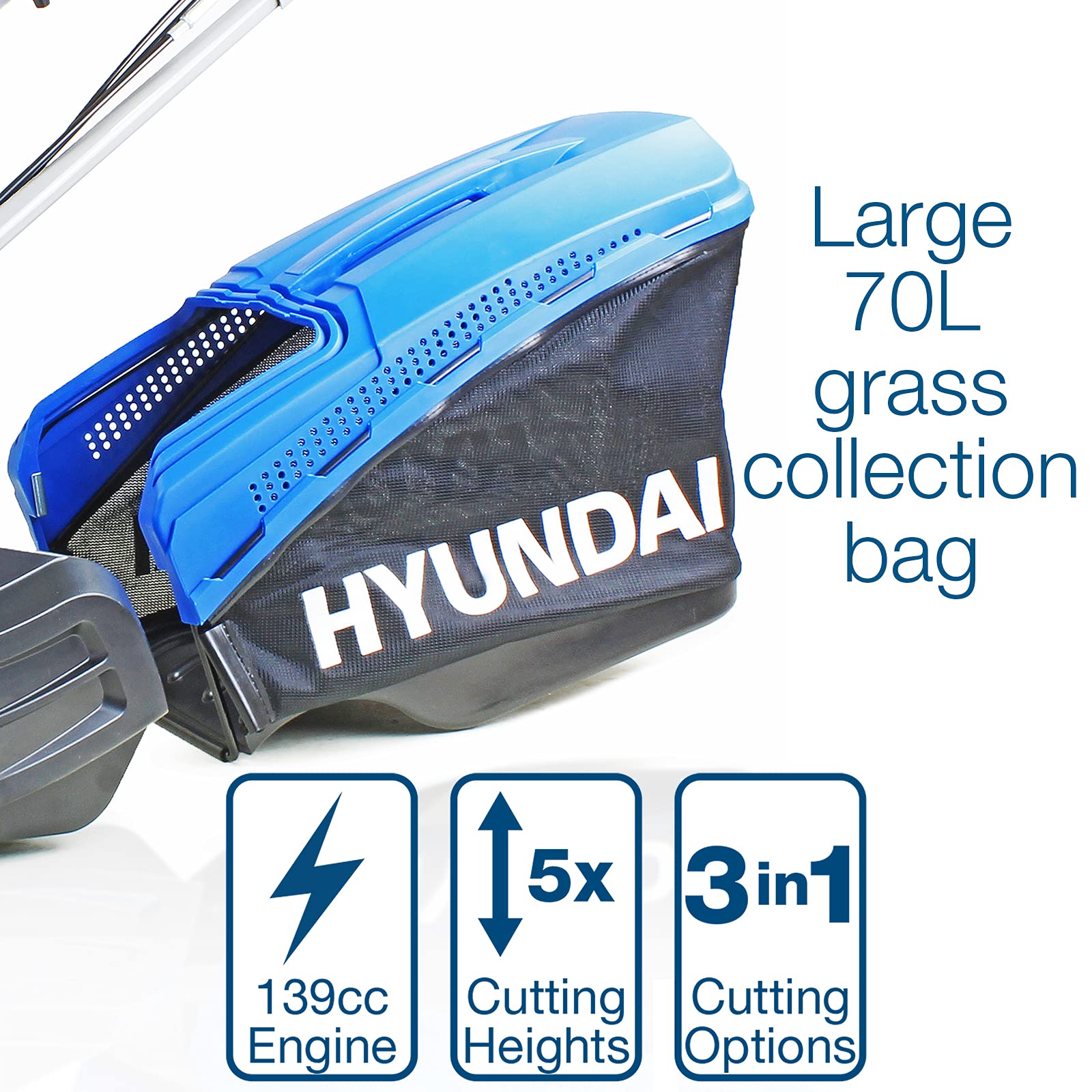 Hyundai HYM480SPER tondeuse essence autopropulsée 48 cm 70 L
