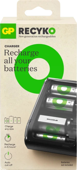 POWERTEC Chargeur piles universel USB AA AAA C D 9V B631