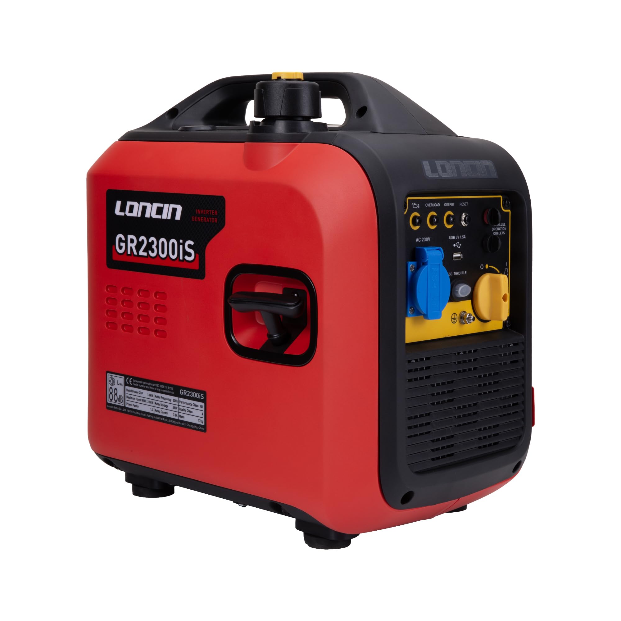 Loncin GR2300iS groupe électrogène inverter 2300W USB rouge