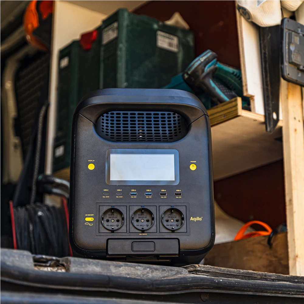 POWERTEC S3000V2 Station d'énergie portable 3000W 2560Wh