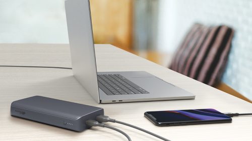 POWERTEC batterie externe 20000mAh USB-C PD 65W