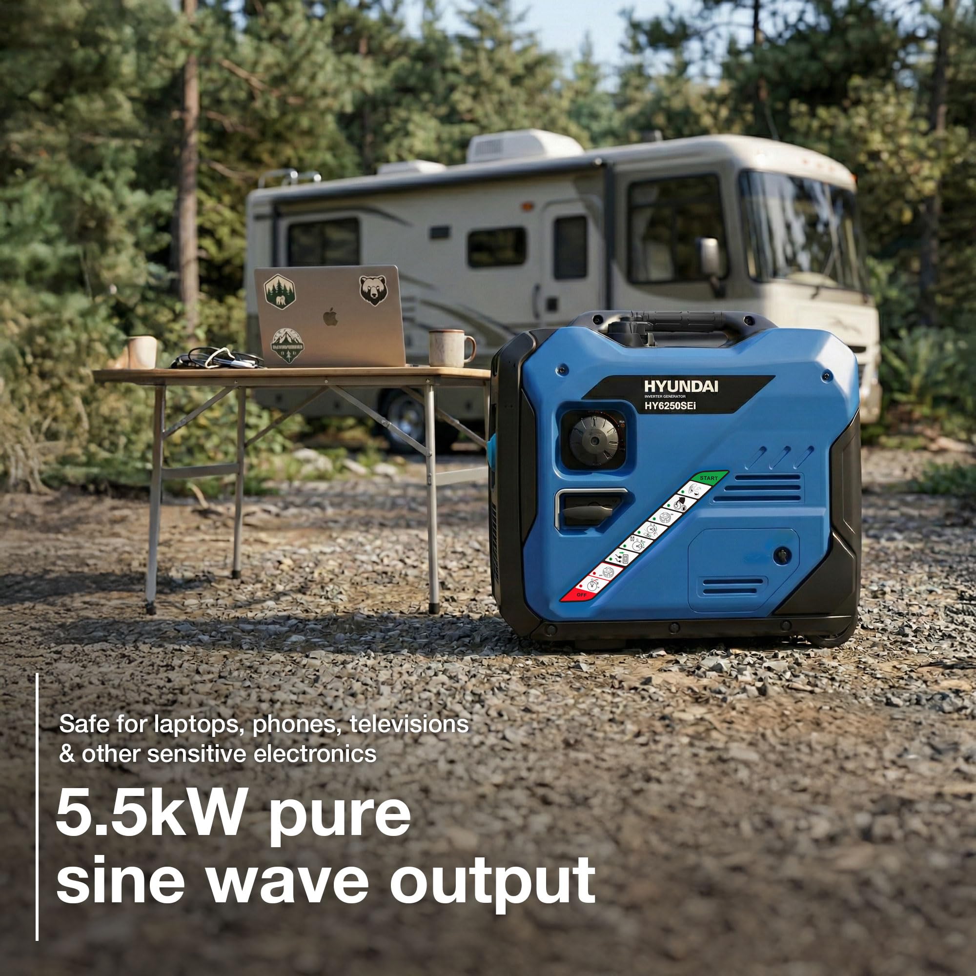 Hyundai Generator HY6250SEi générateur inverter essence 5500W